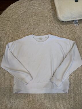 Ted Baker White Tonal Logo Crewneck Sweatshirt
